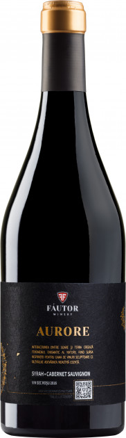 Vin  roşu sec - Aurore Syrah - Cabernet Sauvignon 2017, 0.75L, Fautor