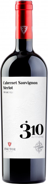 Vin  roşu sec - *310 Altitudine Cabernet Sauvignon – Merlot 2016, 0.75L, Fautor