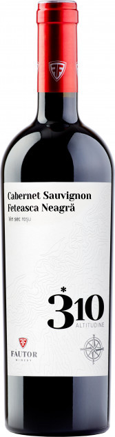 Vin  roşu sec - *310 Altitudine Cabernet Sauvignon – Feteasca Neagra 2017, 0.75L, Fautor
