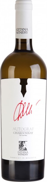 Vin  alb sec - Autograf Chardonnay 2016, 0.75L, Gitana Winery