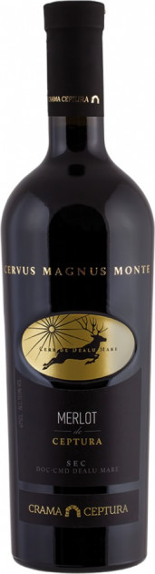 Vin  roşu sec - Cervus Magnus Monte Merlot 2016, 0.75L, Crama Ceptura