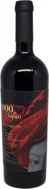 Vin  roşu sec - Feteasca Neagra 2017, 0.75L, 1000 de Chipuri
