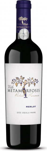 Vin  roşu sec - Merlot 2018, 0.75L, Viile Metamorfosis