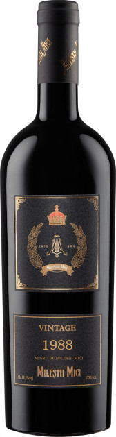 Vin  roşu sec - Negru De Milestii Mici Vintage 1988, 0.75L, Milestii Mici