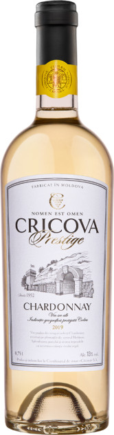 Vin  alb sec - Prestige Chardonnay 2021, 0.75L, Cricova