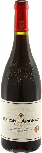 Vin  roşu demisec - Rouge 2017, 0.75L, Baron D'Arignac