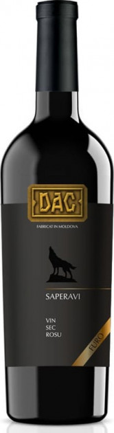 Vin  roşu sec - Saperavi 2017, 0.75L, DAC