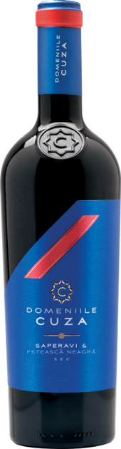 Vin  roşu sec - Saperavi & Feteasca Neagra 2021, 0.75L, Domeniile Cuza