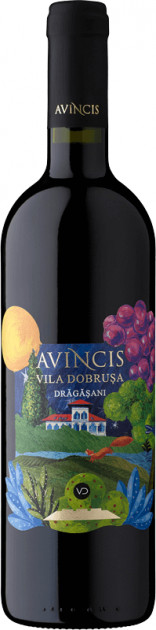 Vin  roşu sec - Vila Dobrusa Merlot & Negru de Dragasani 2018, 0.75L, AVINCIS